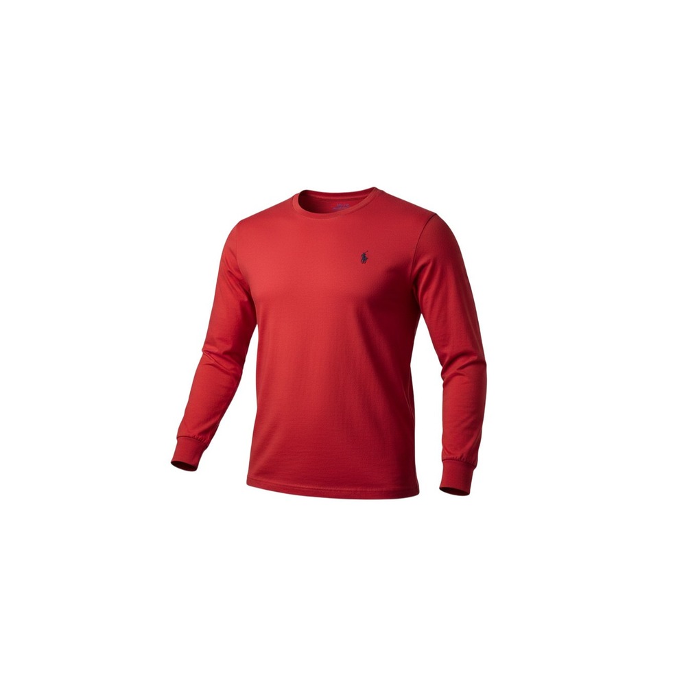 Polo Ralph Lauren T-Shirt Mens Large Red Long Sleeve Classic Fit 710706759013